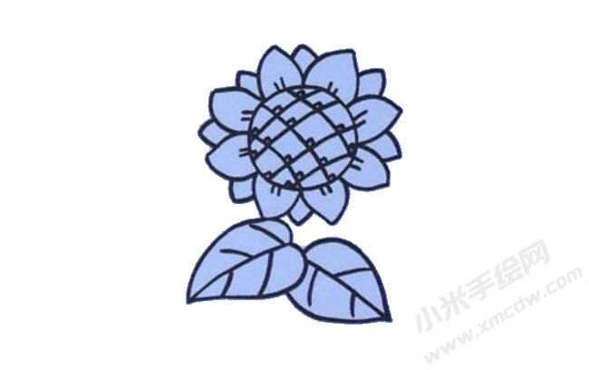 向日葵簡(jiǎn)筆畫(huà)繪制步驟03.jpg