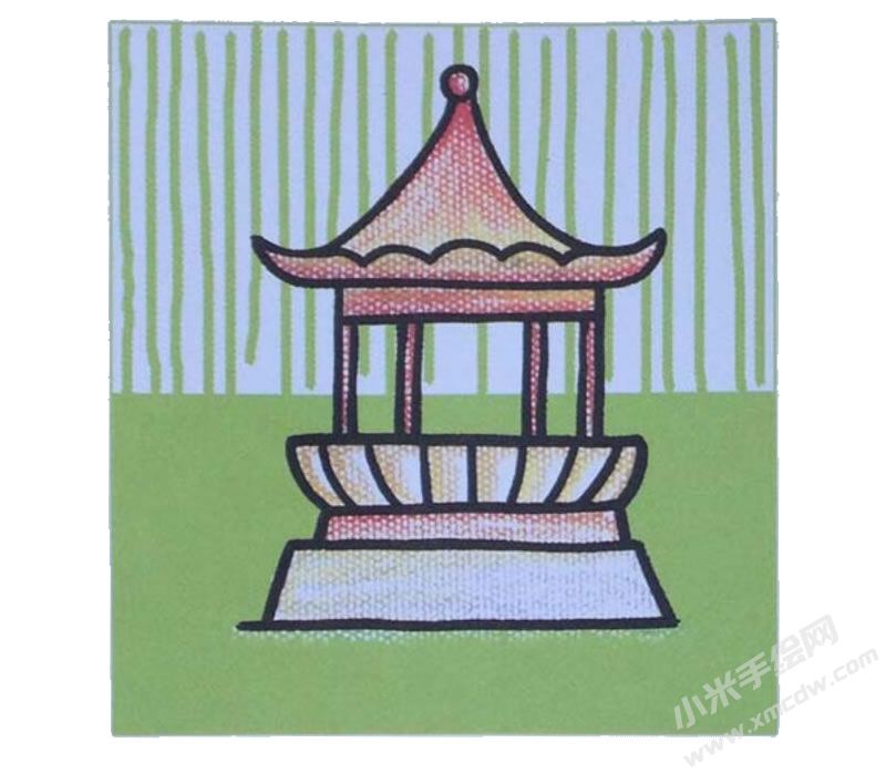 涼亭簡(jiǎn)筆畫(huà)圖片,亭子簡(jiǎn)筆畫(huà)圖片