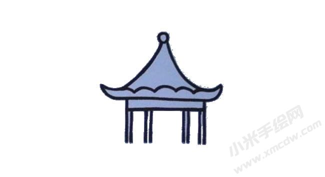 涼亭簡(jiǎn)筆畫(huà)繪制步驟02.jpg