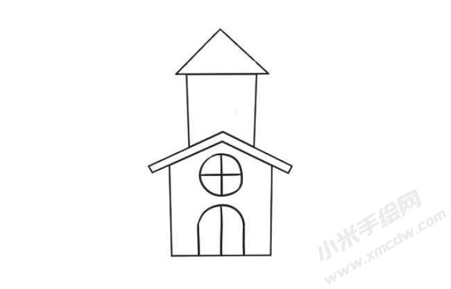 教堂簡(jiǎn)筆畫繪制步驟05.jpg