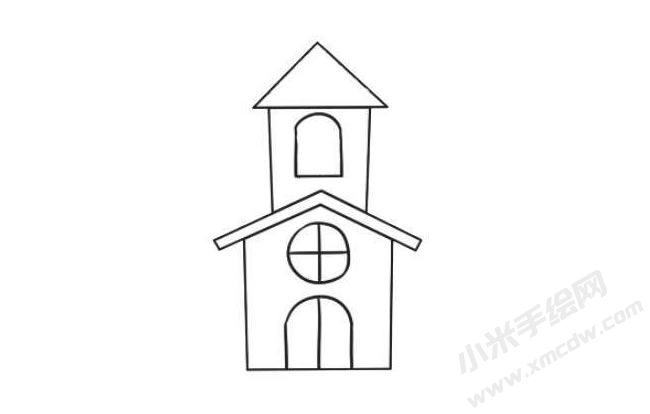 教堂簡(jiǎn)筆畫繪制步驟06.jpg