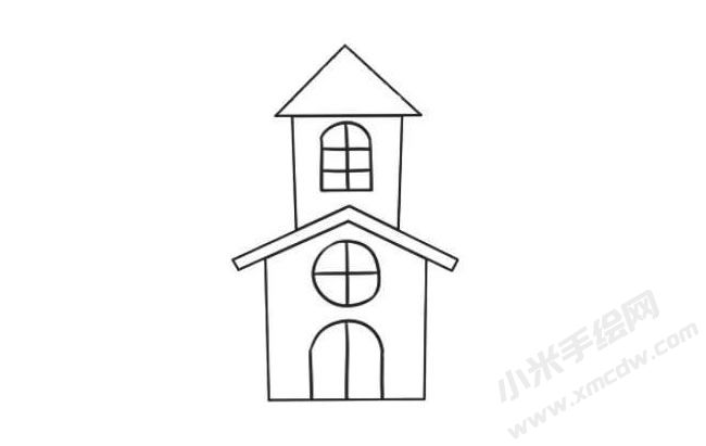 教堂簡(jiǎn)筆畫繪制步驟07.jpg