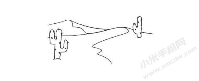 沙漠簡(jiǎn)筆畫繪制步驟07.jpg