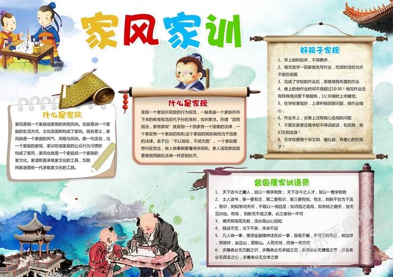 家風(fēng)家訓(xùn)手抄報(bào)模板01.jpg