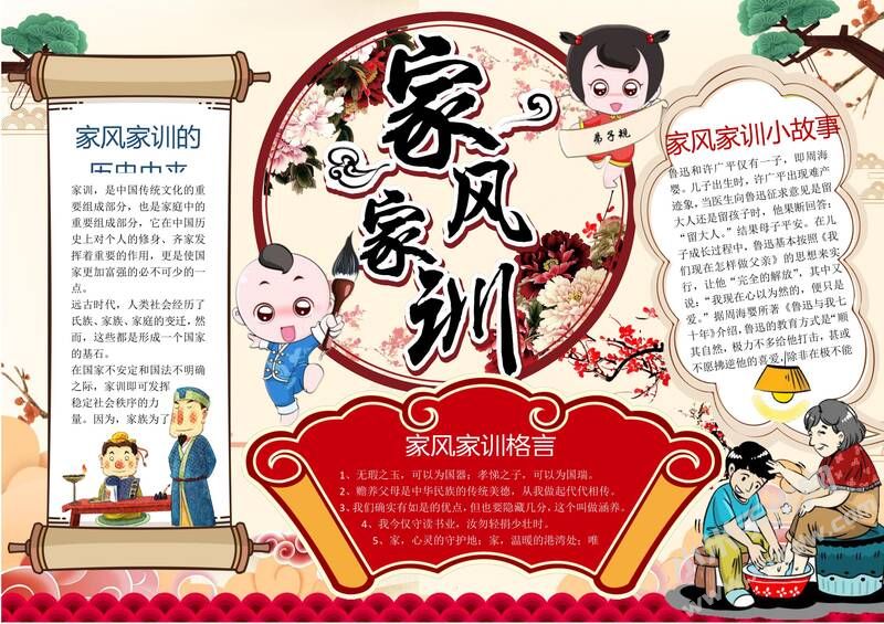 家風(fēng)家訓(xùn)手抄報(bào)模板06.jpg