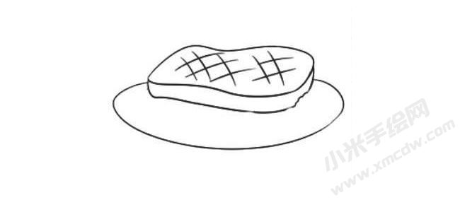 牛排簡(jiǎn)筆畫繪制步驟06.jpg