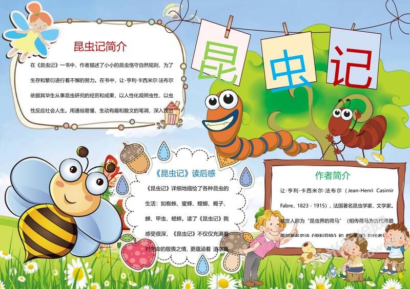昆蟲記手抄報(bào)模板02.jpg