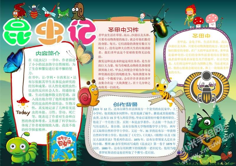 昆蟲記手抄報(bào)模板03.jpg