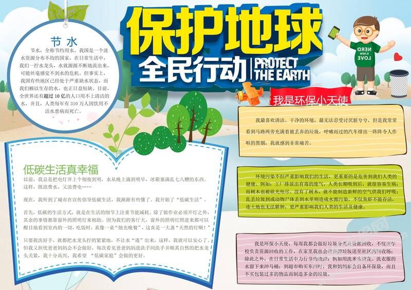 保護(hù)地球手抄報(bào)模板01.jpg