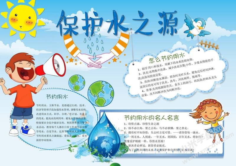 保護(hù)水資源手抄報(bào)模板01.jpg