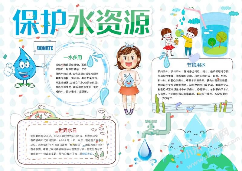 保護(hù)水資源手抄報(bào)模板02.jpg