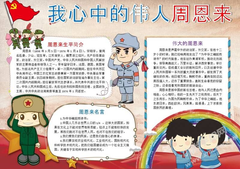 我心中的偉人周恩來(lái)手抄報(bào)模板04.JPG