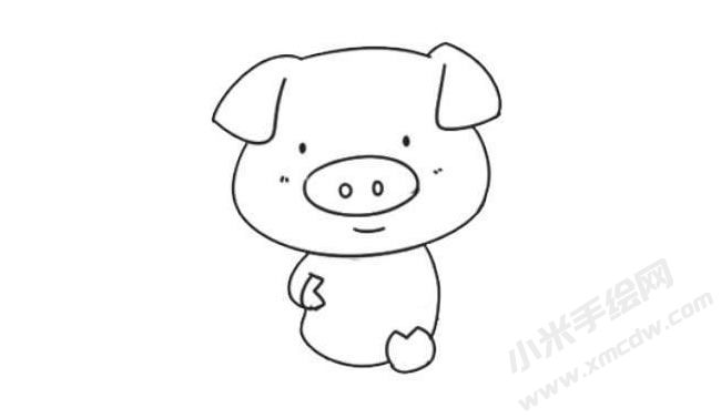 小豬簡(jiǎn)筆畫(huà)繪制步驟05.jpg