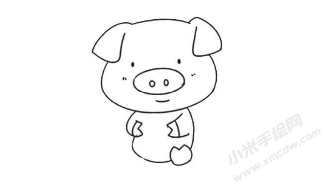 小豬簡(jiǎn)筆畫(huà)繪制步驟06.jpg