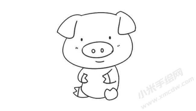 小豬簡(jiǎn)筆畫(huà)繪制步驟07.jpg