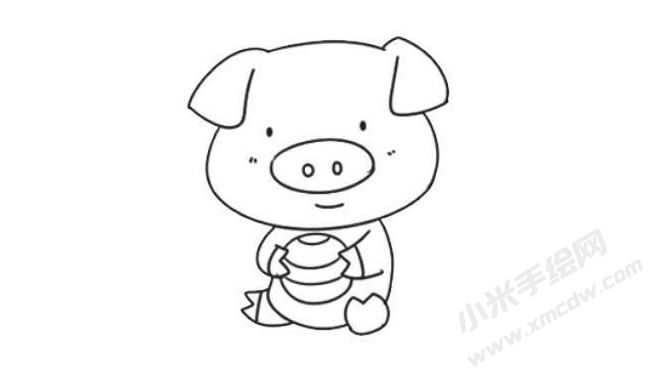 小豬簡(jiǎn)筆畫(huà)繪制步驟08.jpg