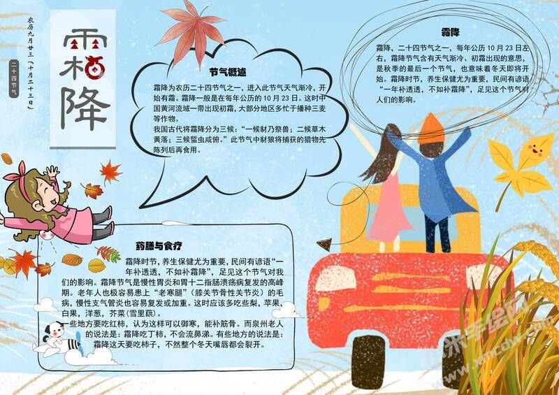 霜降藥膳主題手抄報有字版.jpg
