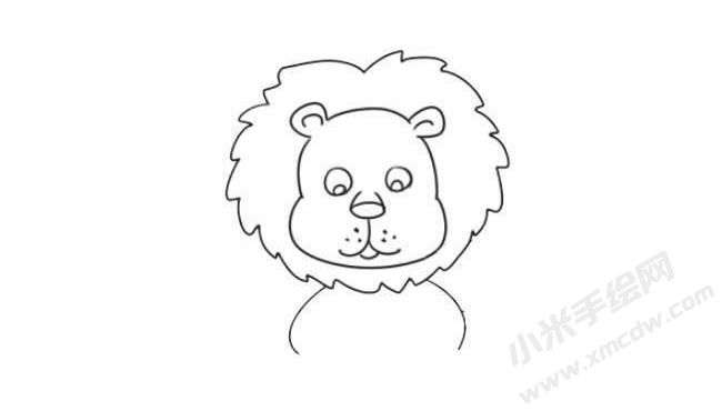 簡筆畫獅子畫法圖片步驟05.jpg