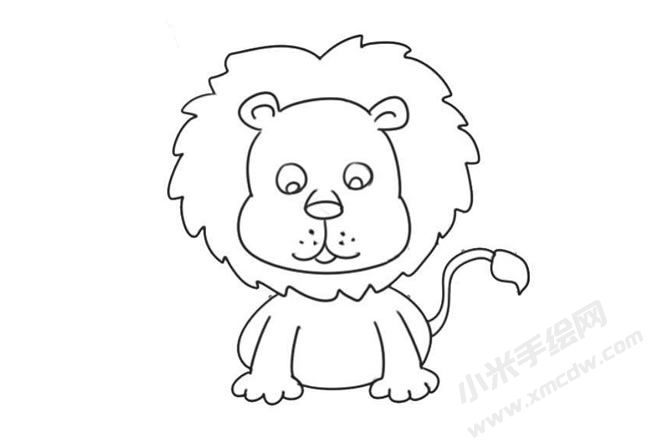 簡筆畫獅子畫法圖片步驟09.jpg