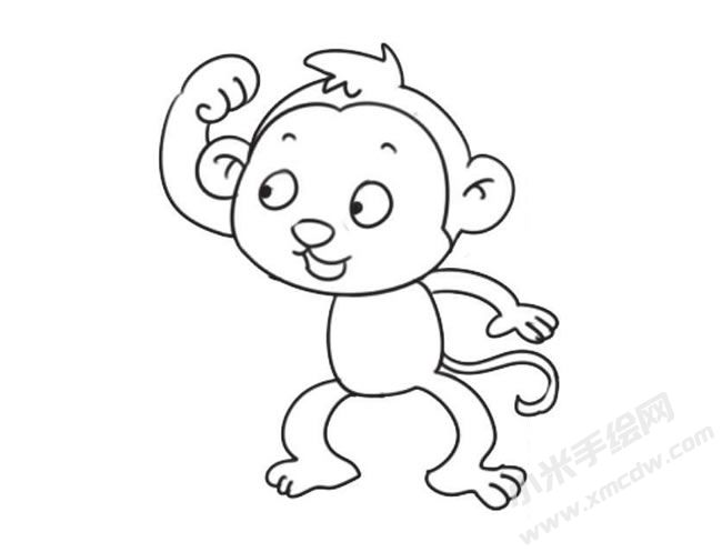 猴子簡(jiǎn)筆畫法步驟09.jpg