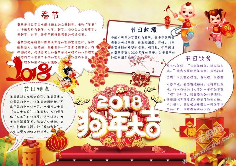 2018狗年大吉手抄報(bào)內(nèi)容模板02.jpeg