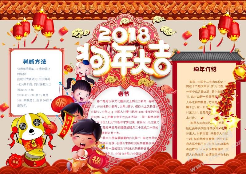 2018狗年大吉手抄報(bào)內(nèi)容模板03.jpeg