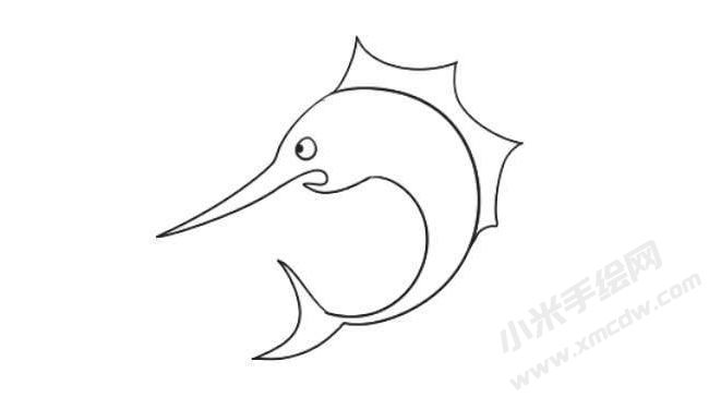 劍魚簡(jiǎn)筆畫法步驟07.jpg