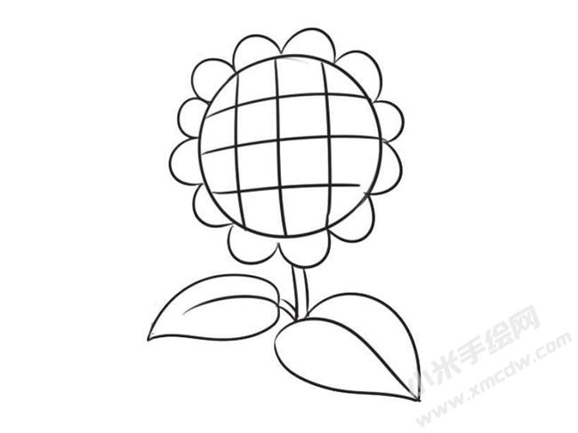 簡筆畫向日葵畫法步驟09.jpg