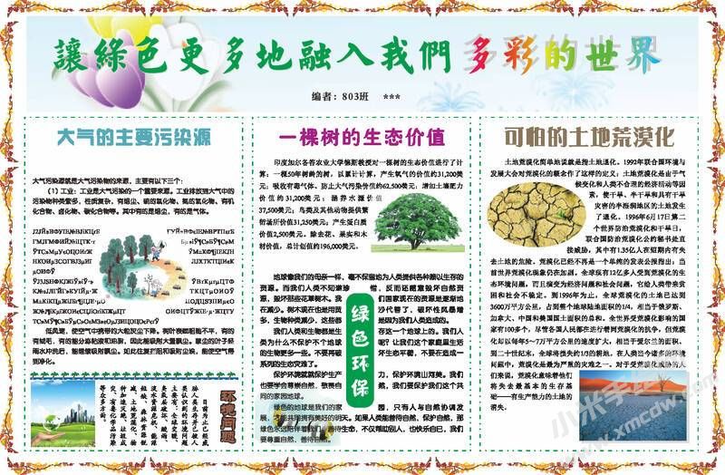 多彩的世界手抄報(bào)模板有字版.jpeg