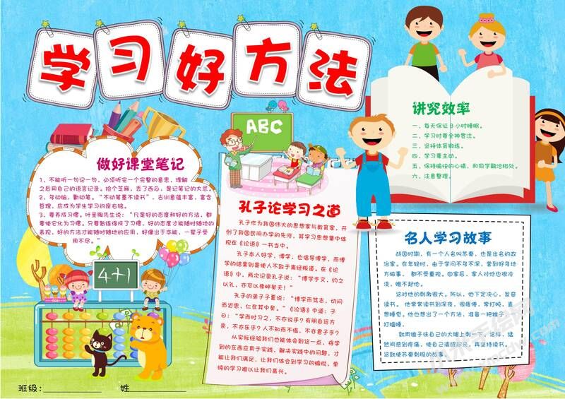 學(xué)習(xí)好方法手抄報(bào)模板02.jpg