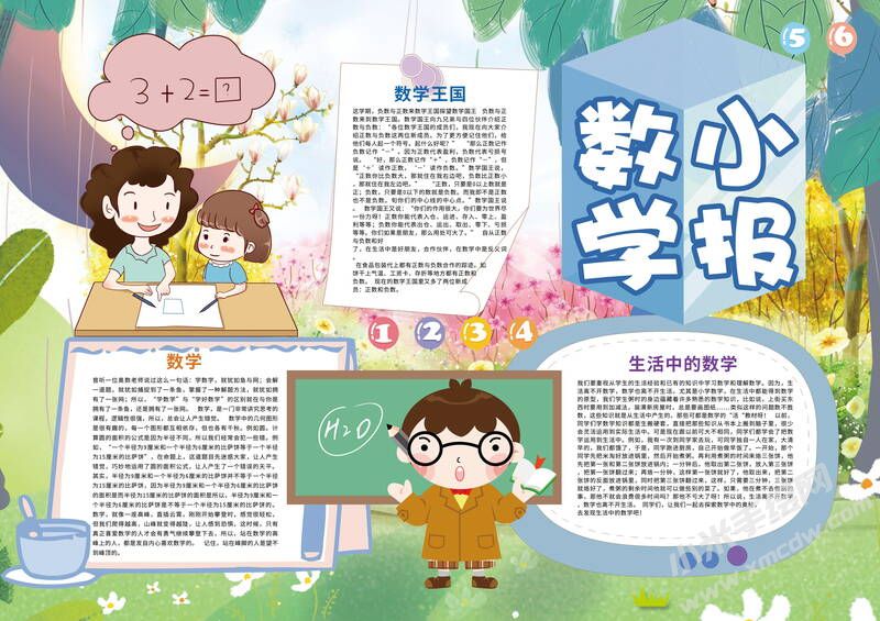 數(shù)學(xué)小報(bào)手抄報(bào)內(nèi)容模板有字版（第三版）.jpg
