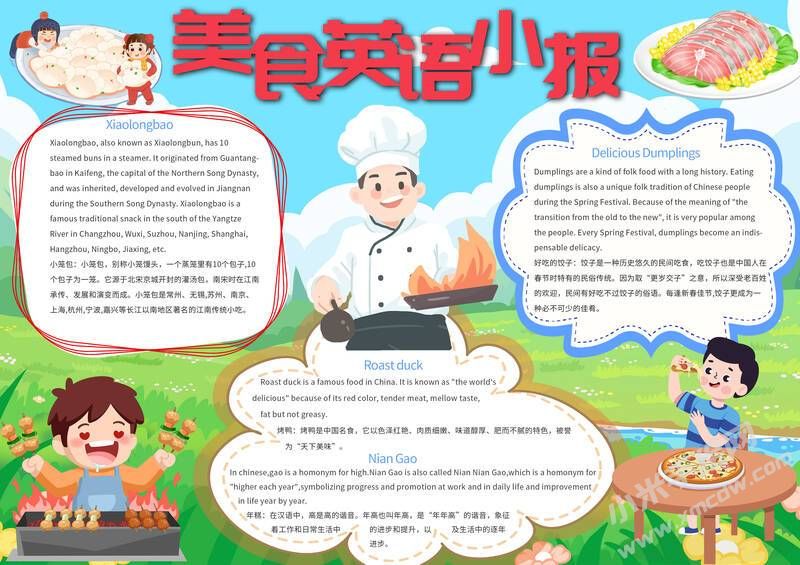 美食英語小報手抄報模板07.jpg
