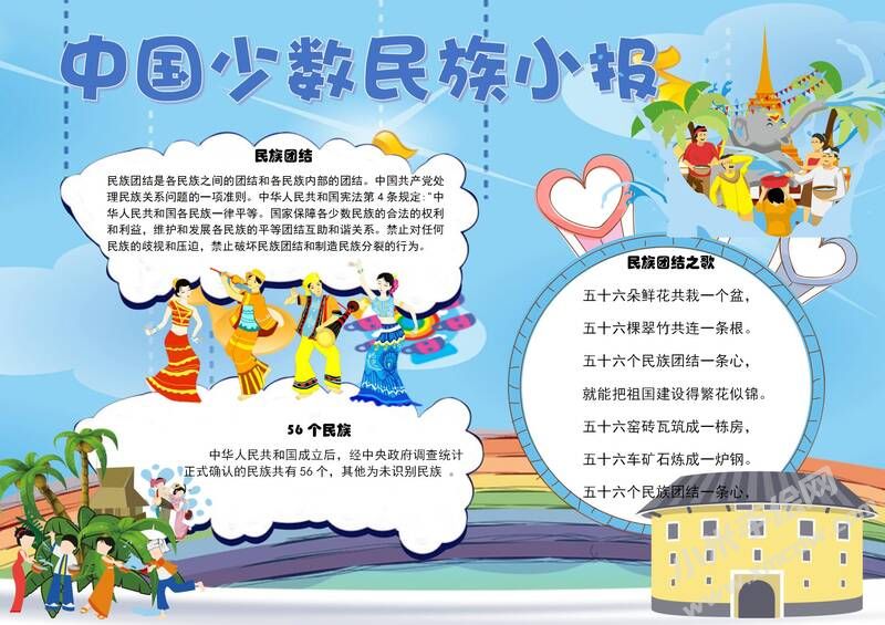 中國少數(shù)民族手抄報(bào)模板01.jpg