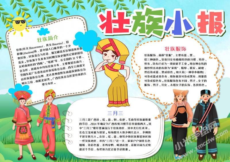 壯族小報手抄報模板02.jpeg