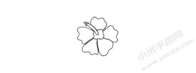 木槿花簡(jiǎn)筆畫法步驟02.jpg