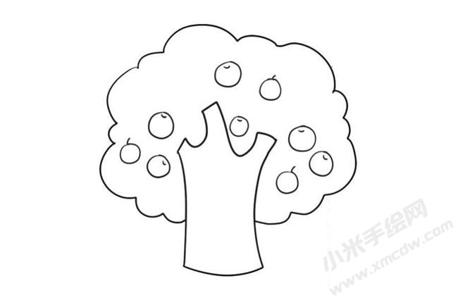 蘋果樹(shù)簡(jiǎn)筆畫繪制步驟09.jpg