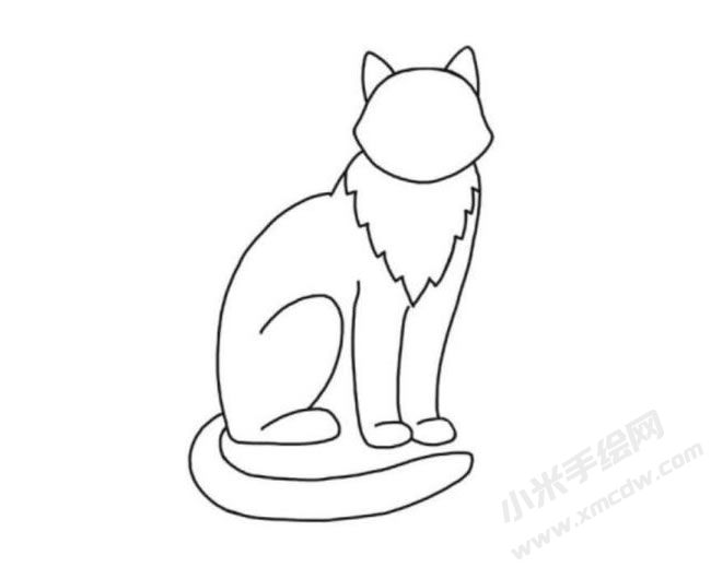 貓咪簡(jiǎn)筆畫分步繪制圖示05.jpg