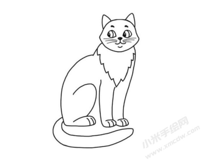 貓咪簡(jiǎn)筆畫分步繪制圖示06.jpg