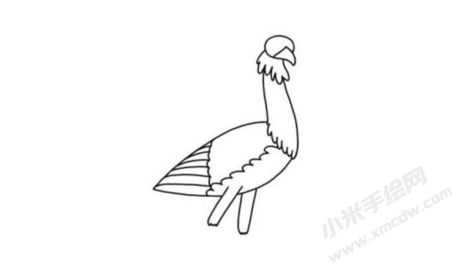 秘書鳥簡筆畫分步繪制圖示03.jpg