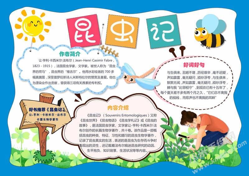 昆蟲記手抄報(bào)模板有字版（第九版）.jpg