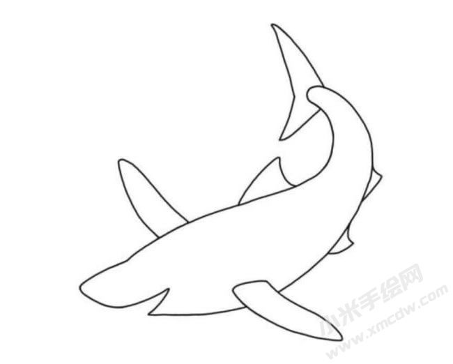 鯊魚簡筆畫分步繪制圖示05.jpg