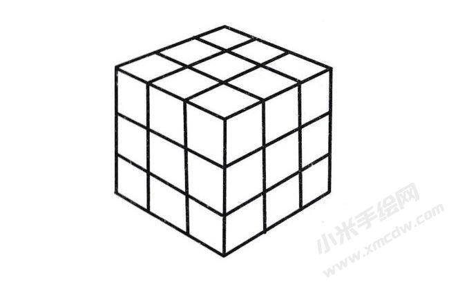 魔方簡(jiǎn)筆畫(huà)分步繪制圖示05.jpg