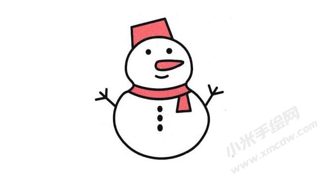 雪人簡(jiǎn)筆畫分步繪制圖示06.jpg