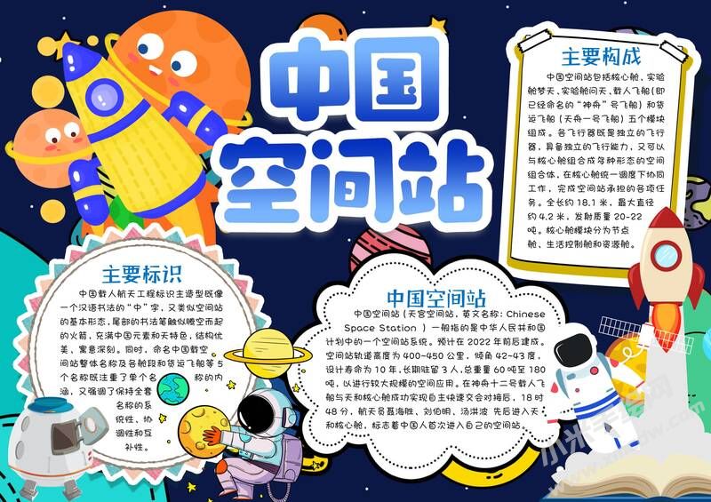 中國空間站手抄報(bào)模板有字版.jpg