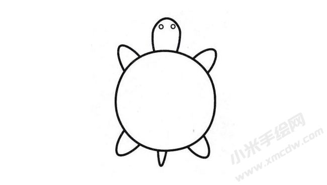 烏龜簡(jiǎn)筆畫分步繪制圖示04.jpg
