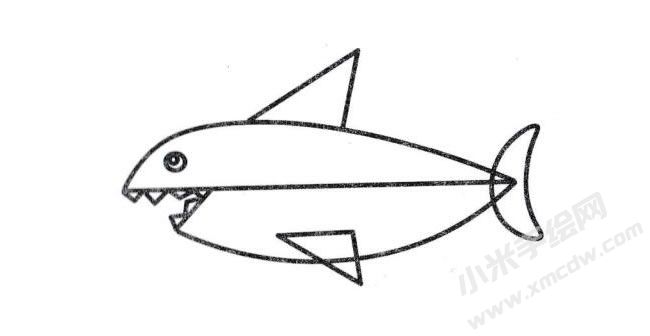簡(jiǎn)筆畫鯊魚畫法步驟圖示05.jpg