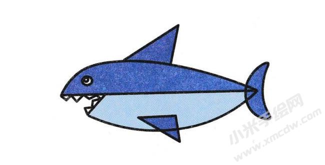 簡(jiǎn)筆畫鯊魚畫法步驟圖示06.jpg