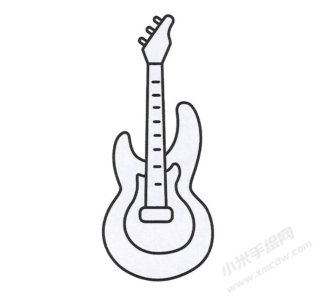 簡筆畫吉他畫法步驟圖示03.jpg