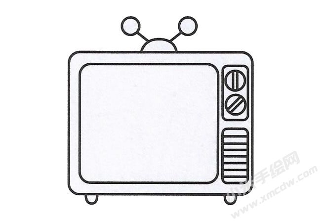 簡筆畫電視畫法步驟圖示03.jpg