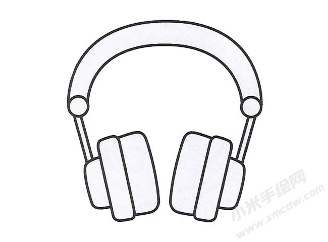 簡筆畫耳機畫法步驟圖示03.jpg